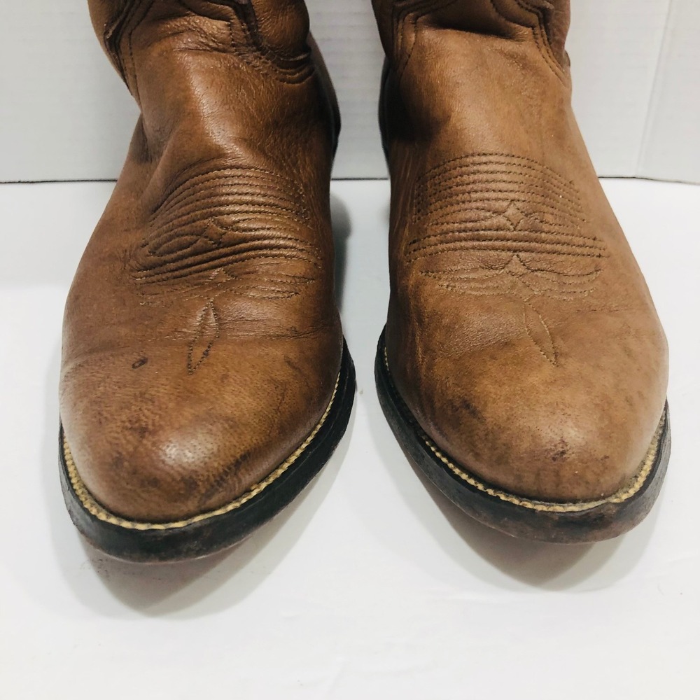 Abilene Men's 9EE Western Boots Elk Leather Cowboy Cowgirl Work Ranch‎ Farm USA - Picture 11 of 15
